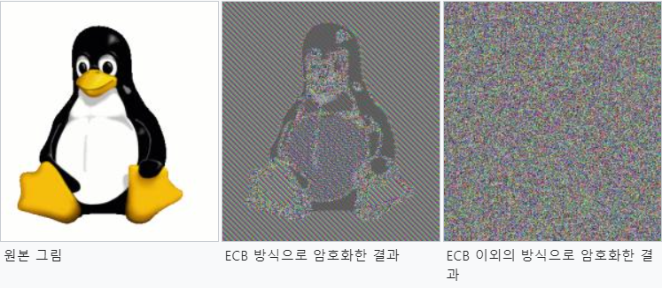 ECB 방식의 암호화 예제