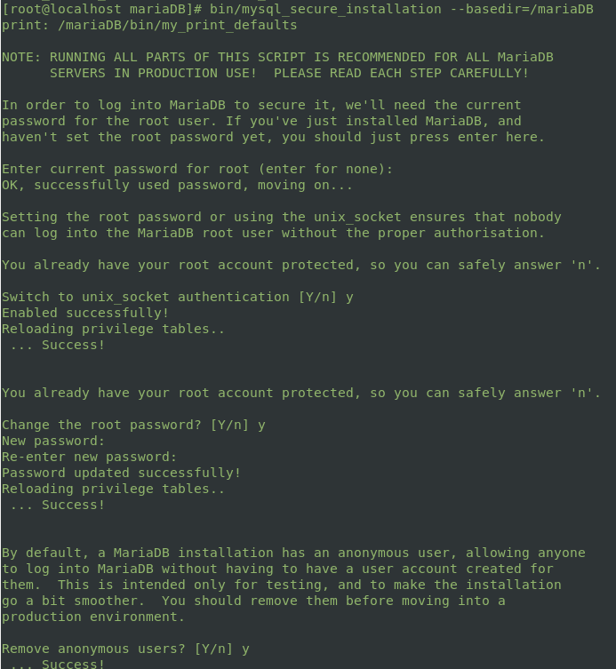 MariaDB Binary Install for Linux