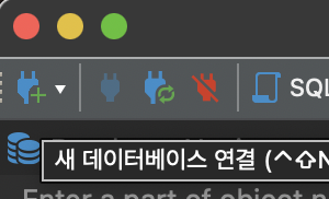 새 데이터베이스 연결 버튼