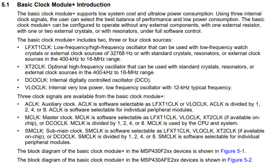 [MSP430] Basic Clock Module+ (BCM+)