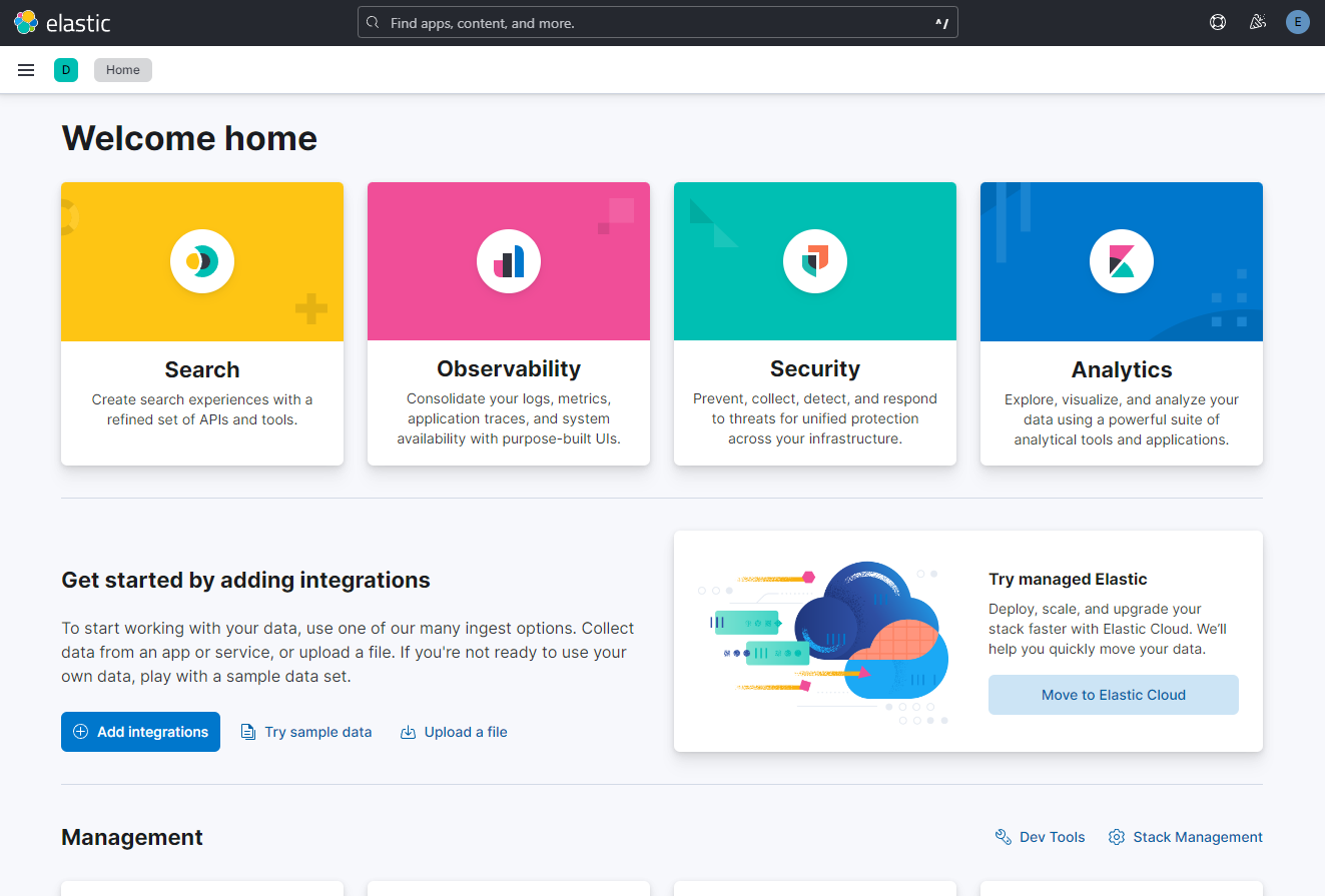 Kibana dashboard