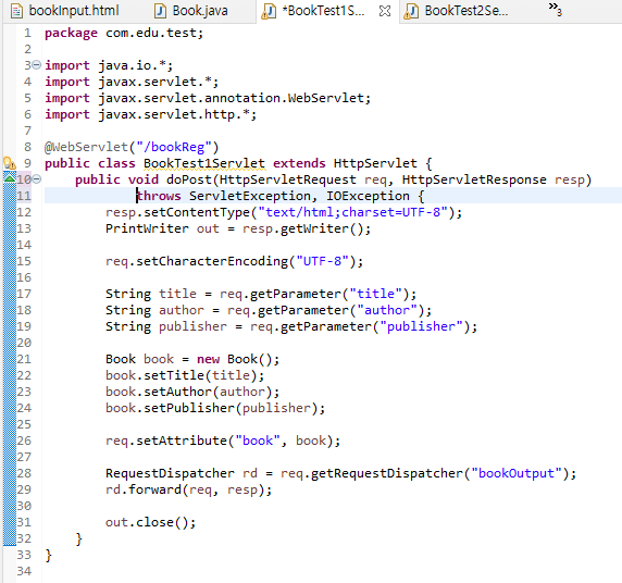 BookTest1Servlet