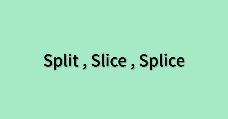 js splice split