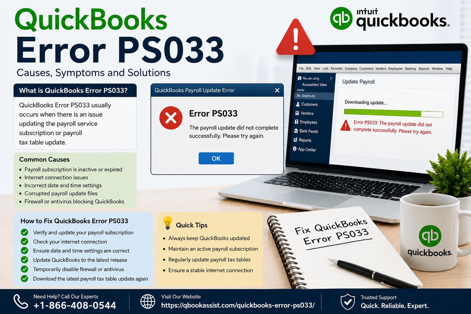 How to Fix QuickBooks Error PS033 Payroll File Error