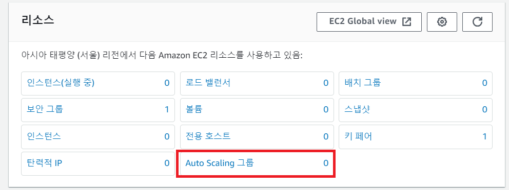 EC2 대시보드