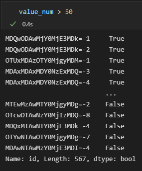[Python] IndexingError