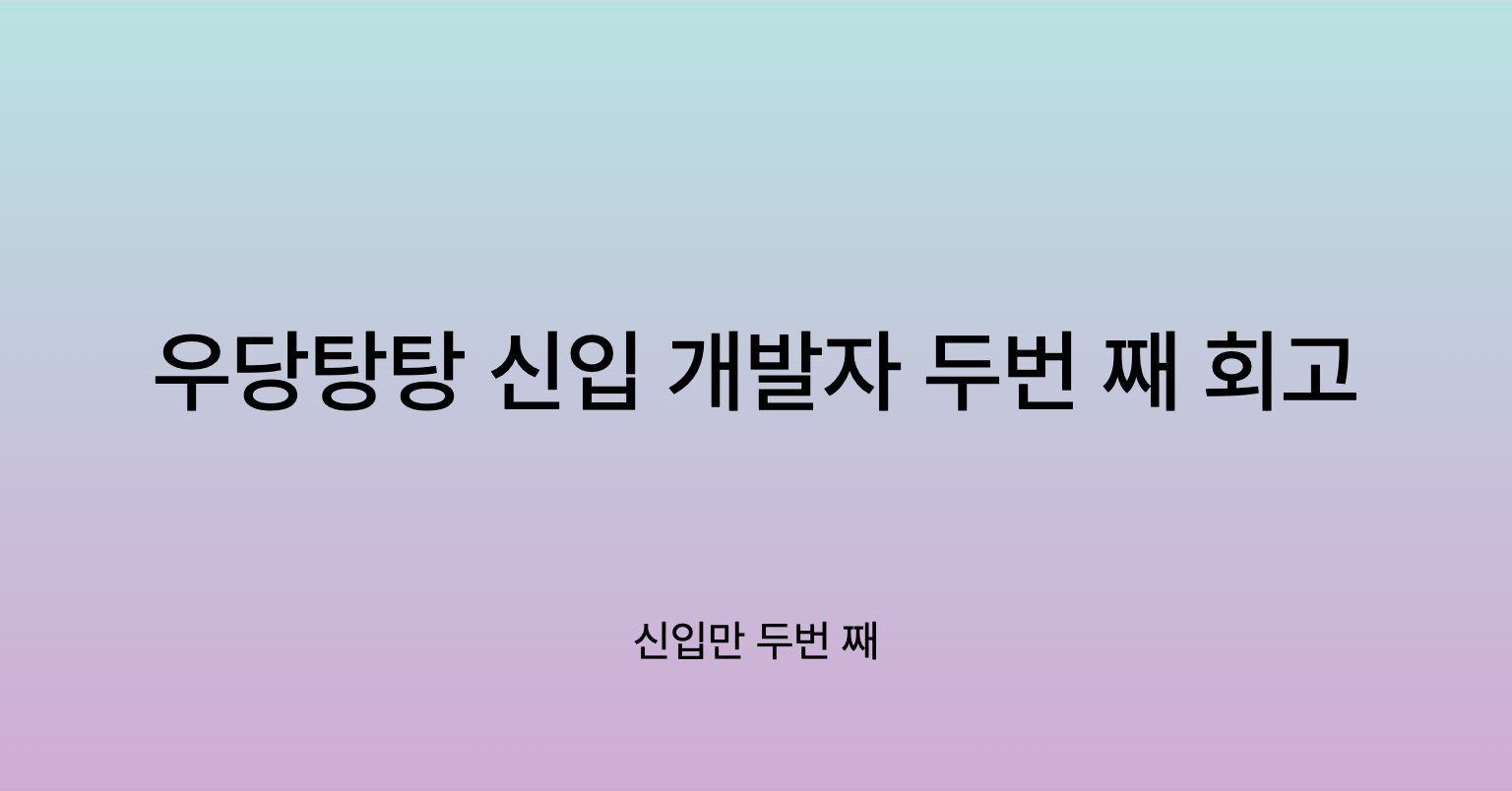 신입 개발자의 성장기: 좌절에서 성취까지, 3개월간의 IT 개발 여정 회고