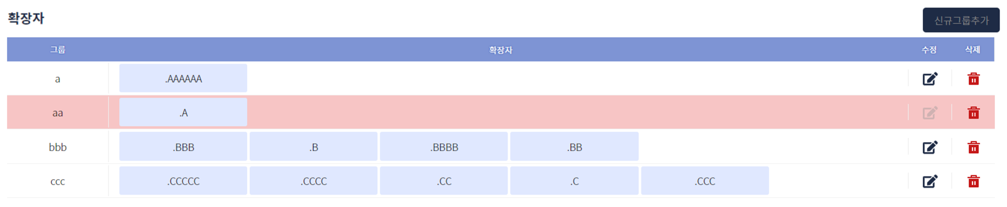 삭제 상태 수정된 UI
