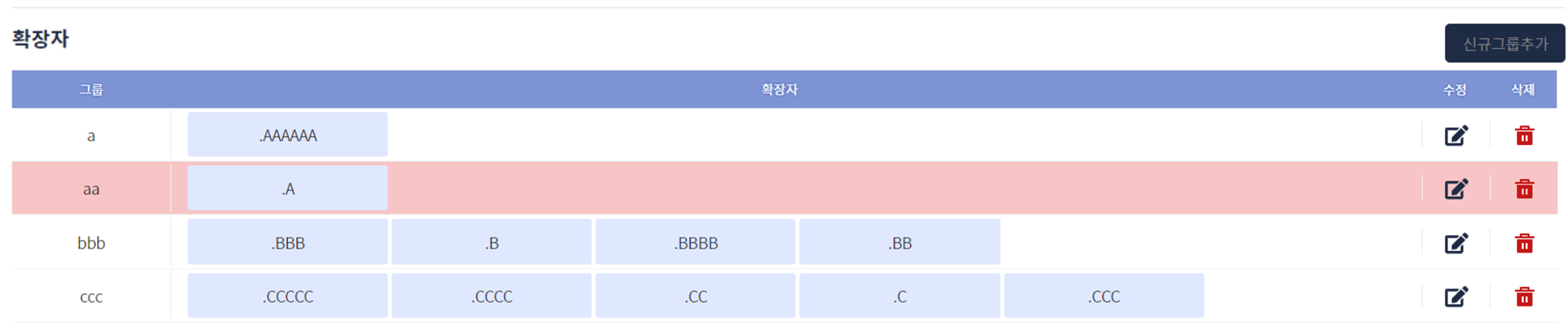 삭제 상태 기존 UI