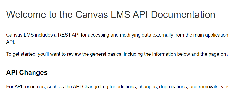 공식 Canvas API 문서