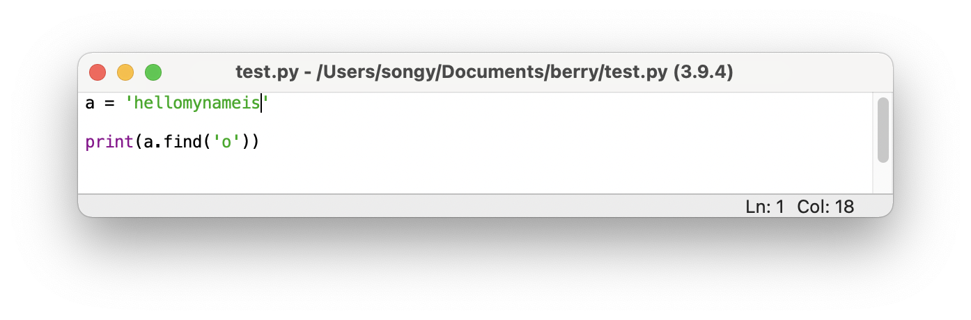 (python) .find() , .index() - 특정 문자의 인덱스 찾기