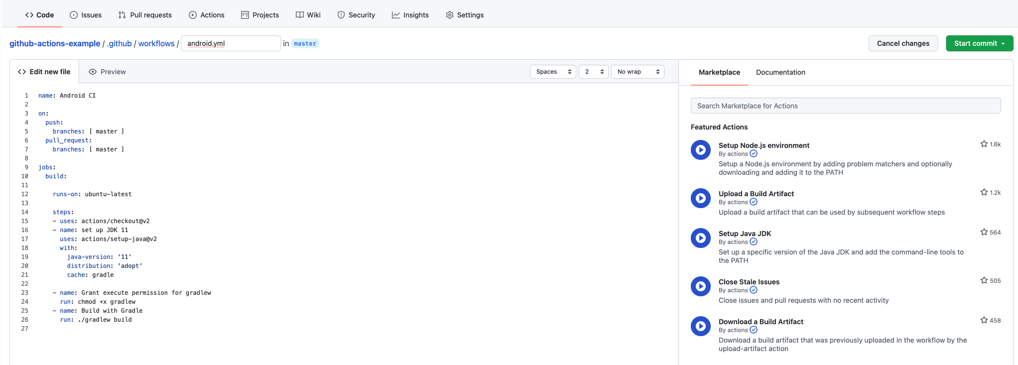 Github Actions 으로 Android CI/CD 구축한 썰 만들어보기 [2. Hello World]