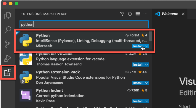 Visual Studio Code for Python 환경구축