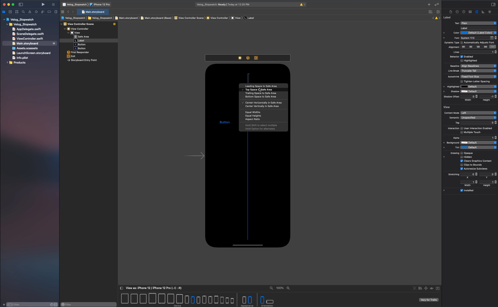 [UIKit] Stopwatch만들기 minute second millisecond 형식