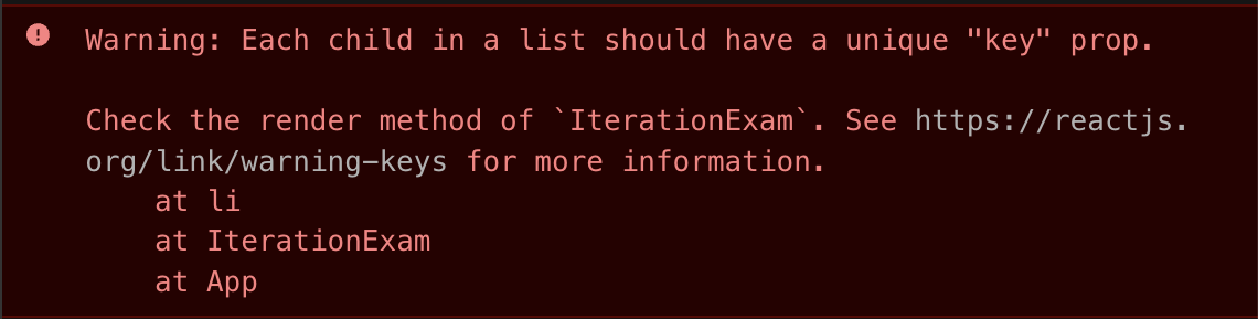 [React] Warning : Each child in a list should have a unique “key” prop ...