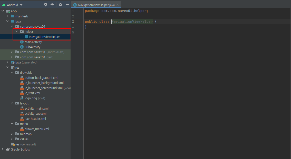 using helper function for navigation || javascript... 08-03 NavigationHelper