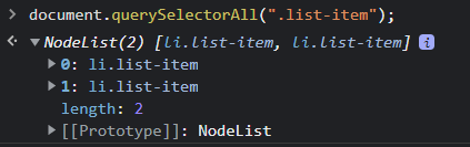querySelectorAll