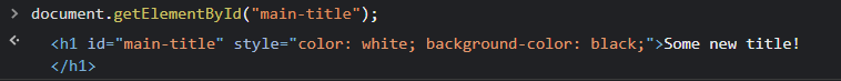 getElementById