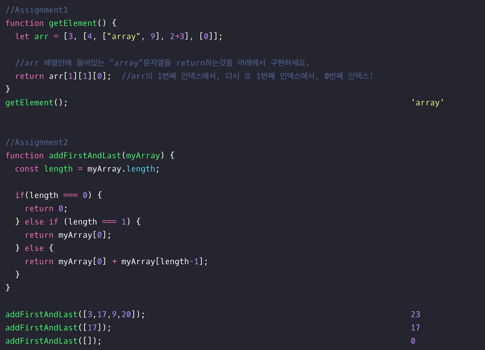 TIL 40 | JavaScript Repl.it Assignment 02