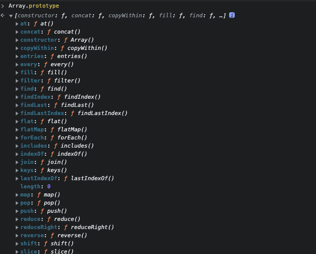 javascript array prototype property: array prototype... Prototype