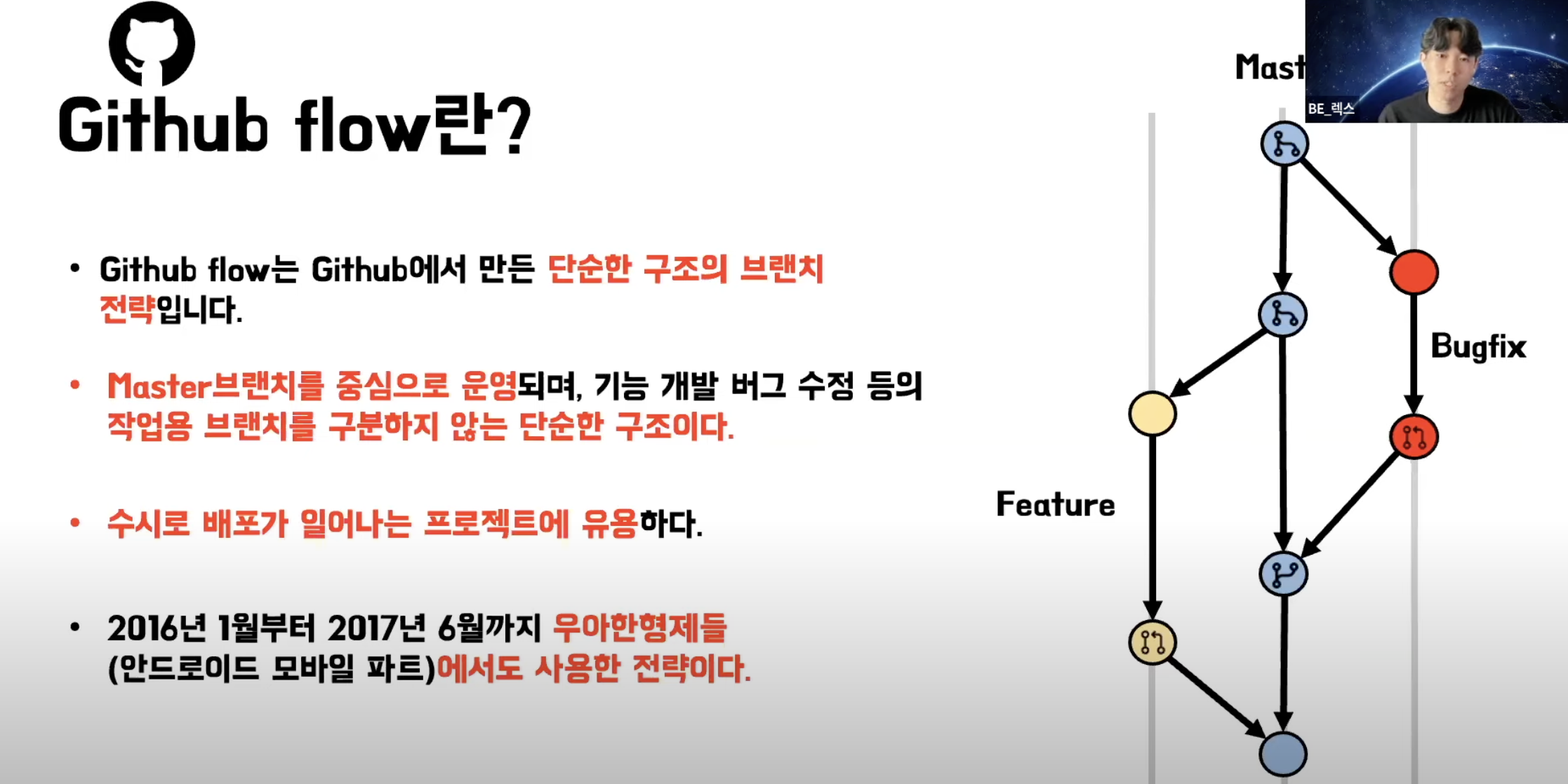git :: git 브랜칭 전략 - Github flow & Git flow