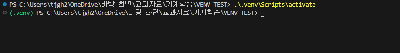 가상환경 실행