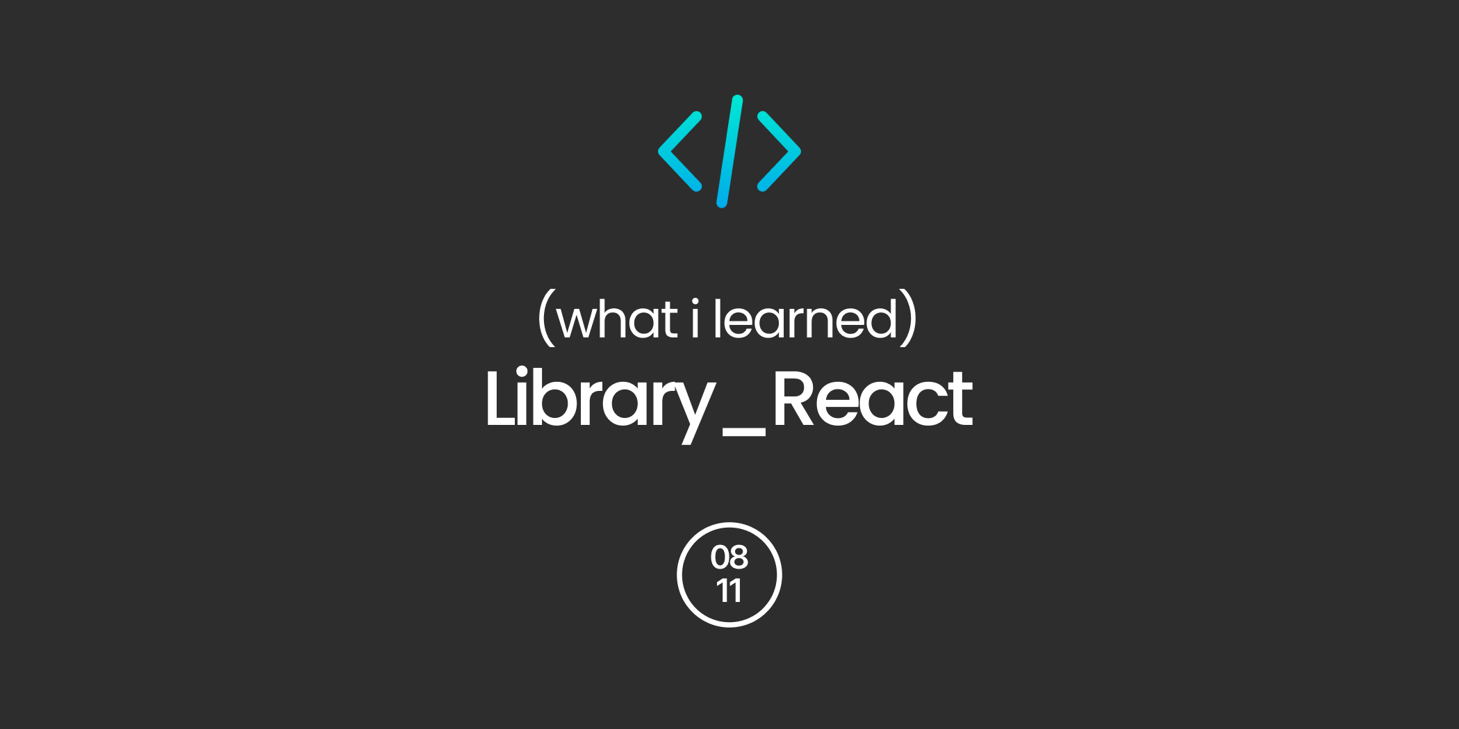 TIL. React