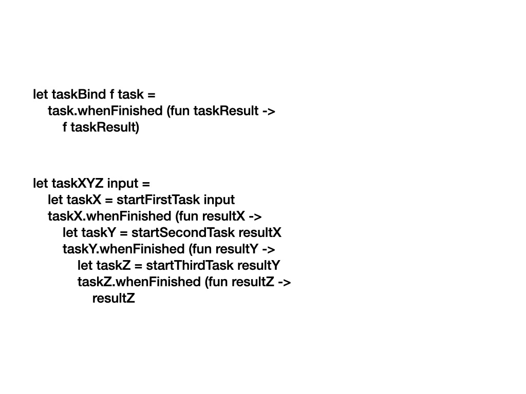 taskExample 원래 코드와 새로 추가하는 taskBind 함께 보여주기