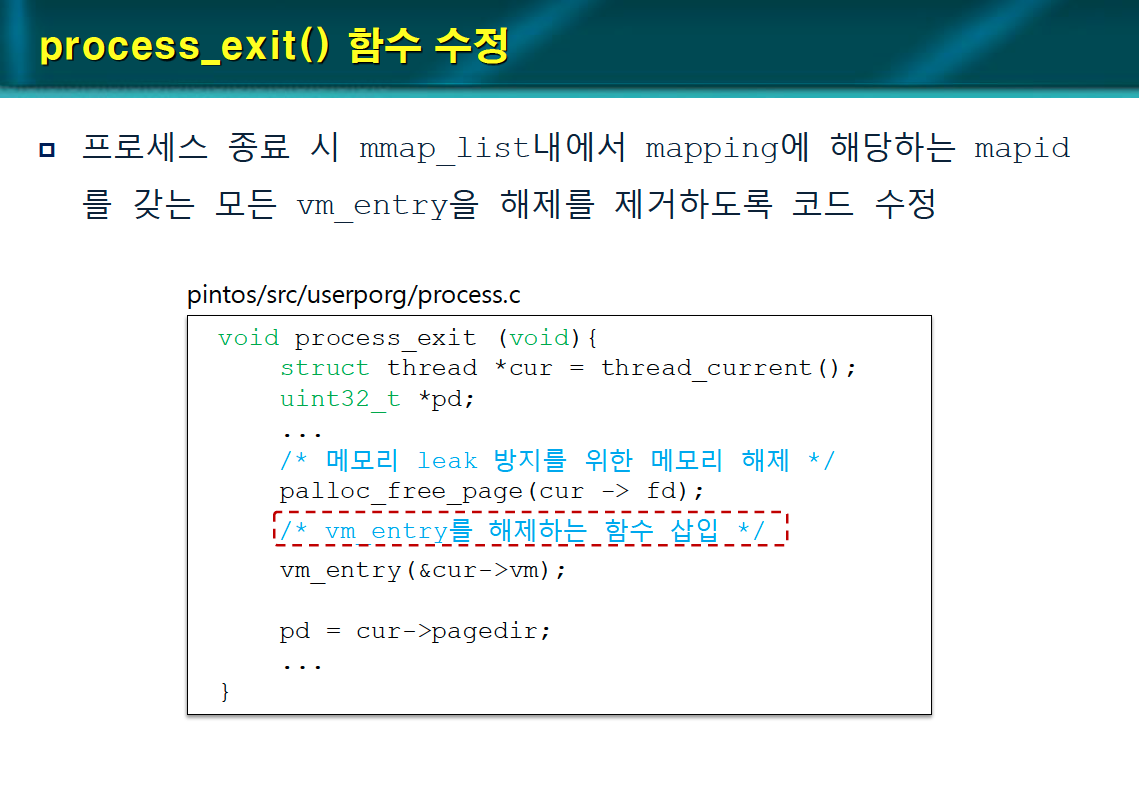 [WEEK 11] PintOS - Project 3: Virtual Memory (Memory Mapped File)