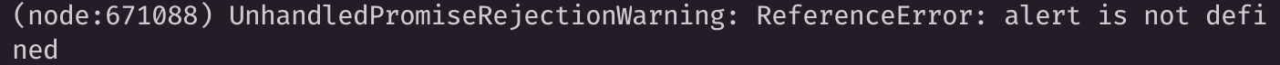 [Node.js] ReferenceError: alert is not defined