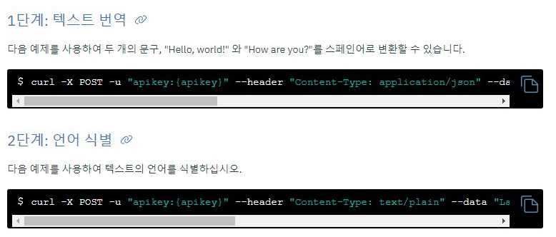 IBM Watson Language Translator 사용기-1