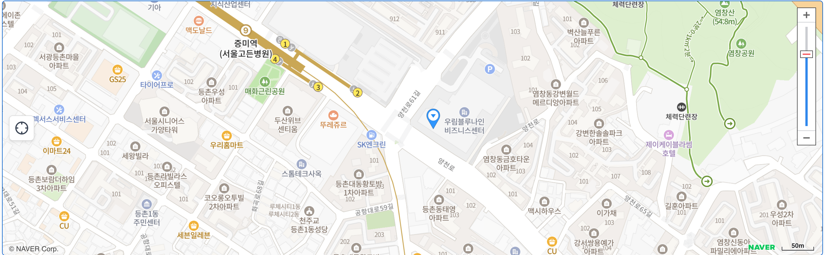 커스텀 컨트롤이 들어간 지도