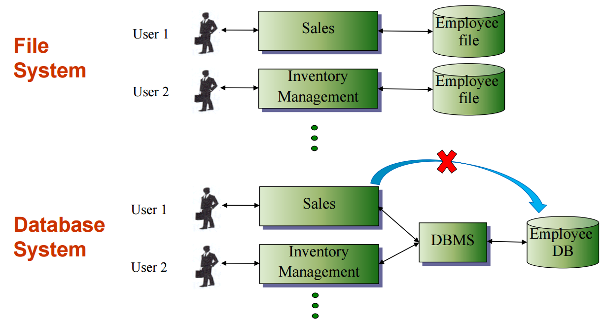 file system vs db system