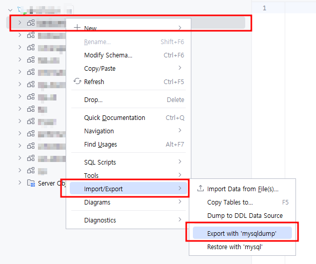 [DataGrip] Dump