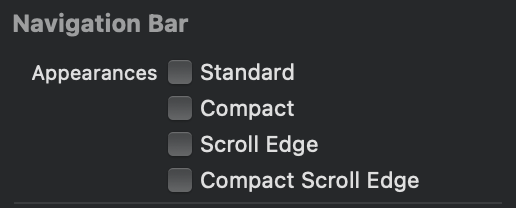 NavigationBar Appearance