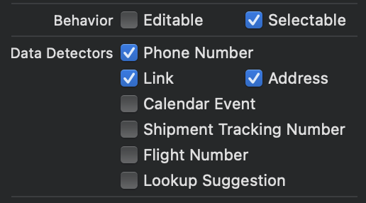 textViewDataDetectorOptions