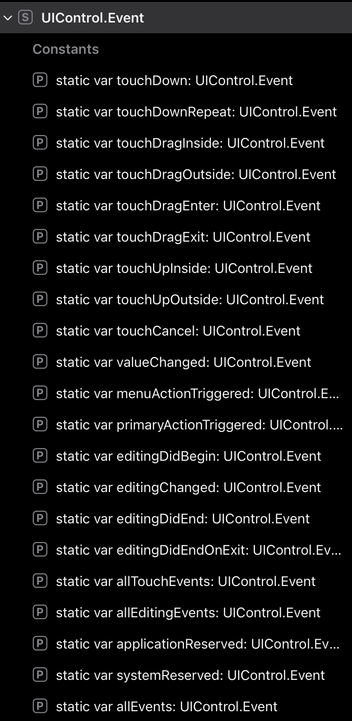 UIControl.EventList