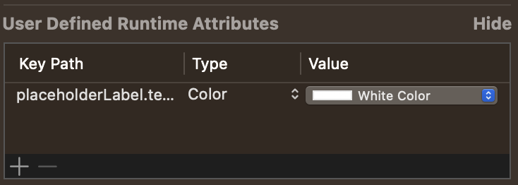 placeholderLabel.textColor 설정
