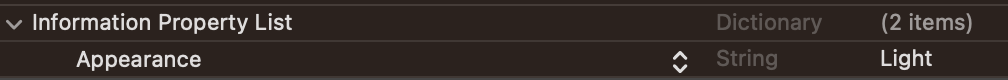 ignoreDarkModeAppearanceInInfoPlist