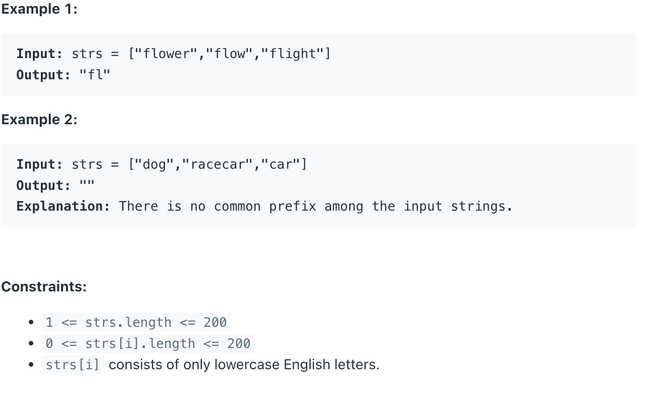 [코테 풀이] Longest Common Prefix