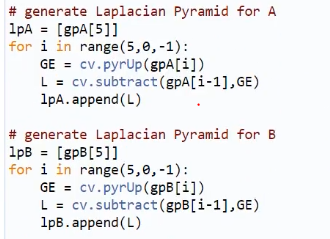 Image Pyramids in opencv