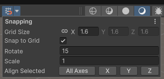 Unity Grid and Snap Settings