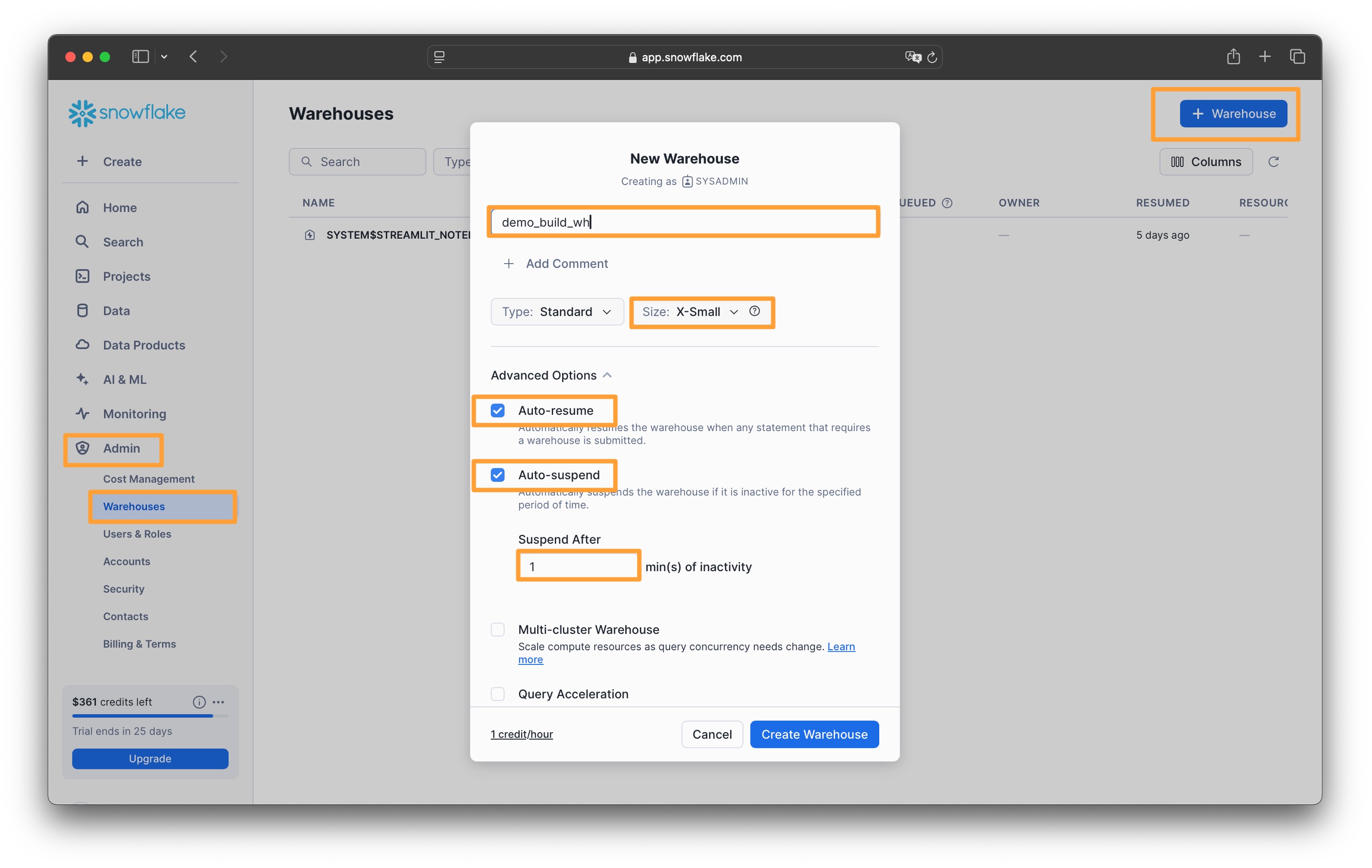 웨어하우스생성