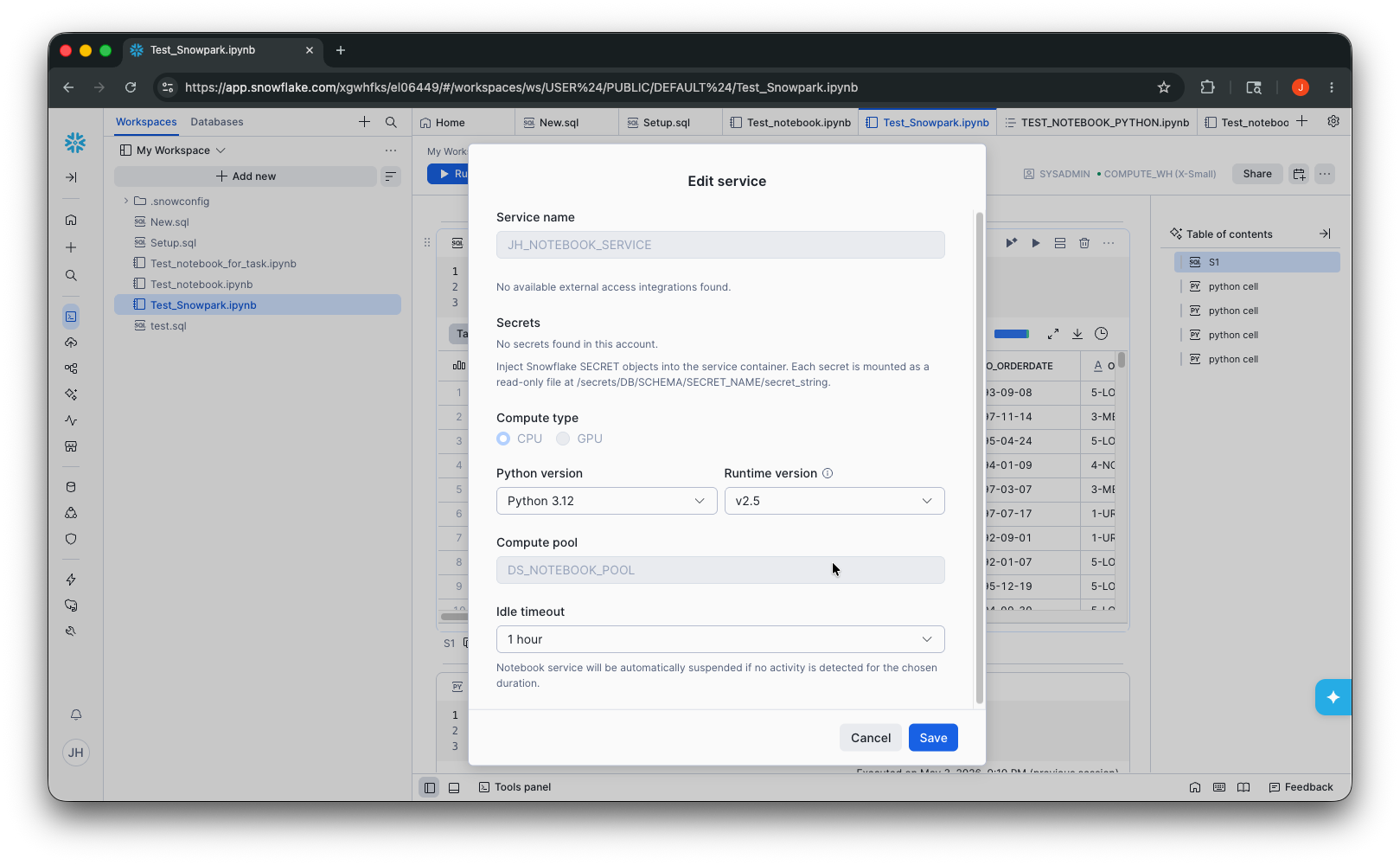 NotebookServiceIdleTimeout