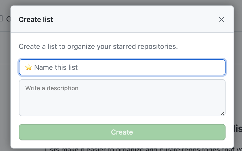 GitHub Star List 만들기