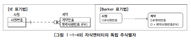 자식엔터티의 독립 주식별자