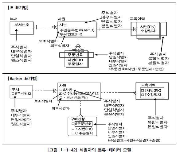 식별자의 분류-데이터 모델
