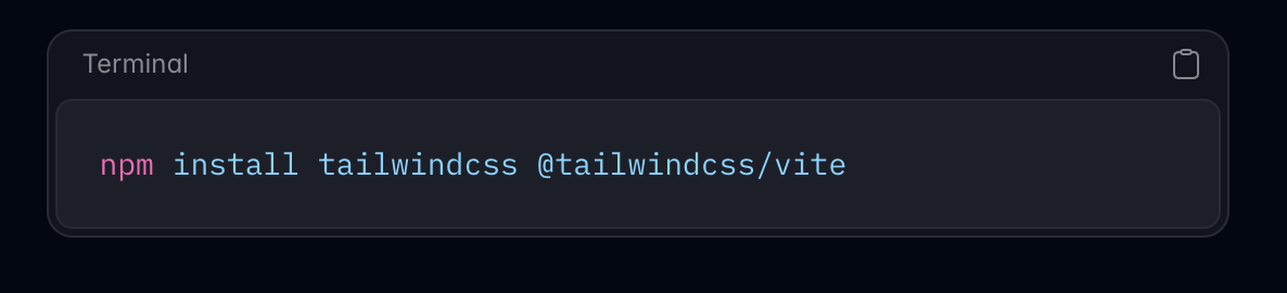 Vite + Tailwindcss