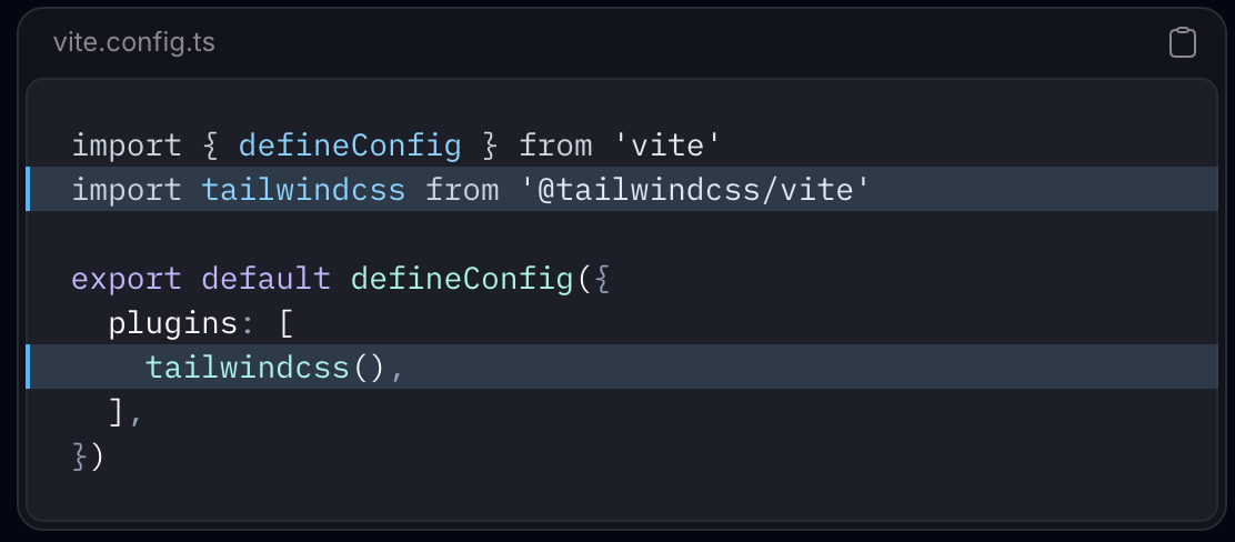 Vite + Tailwindcss