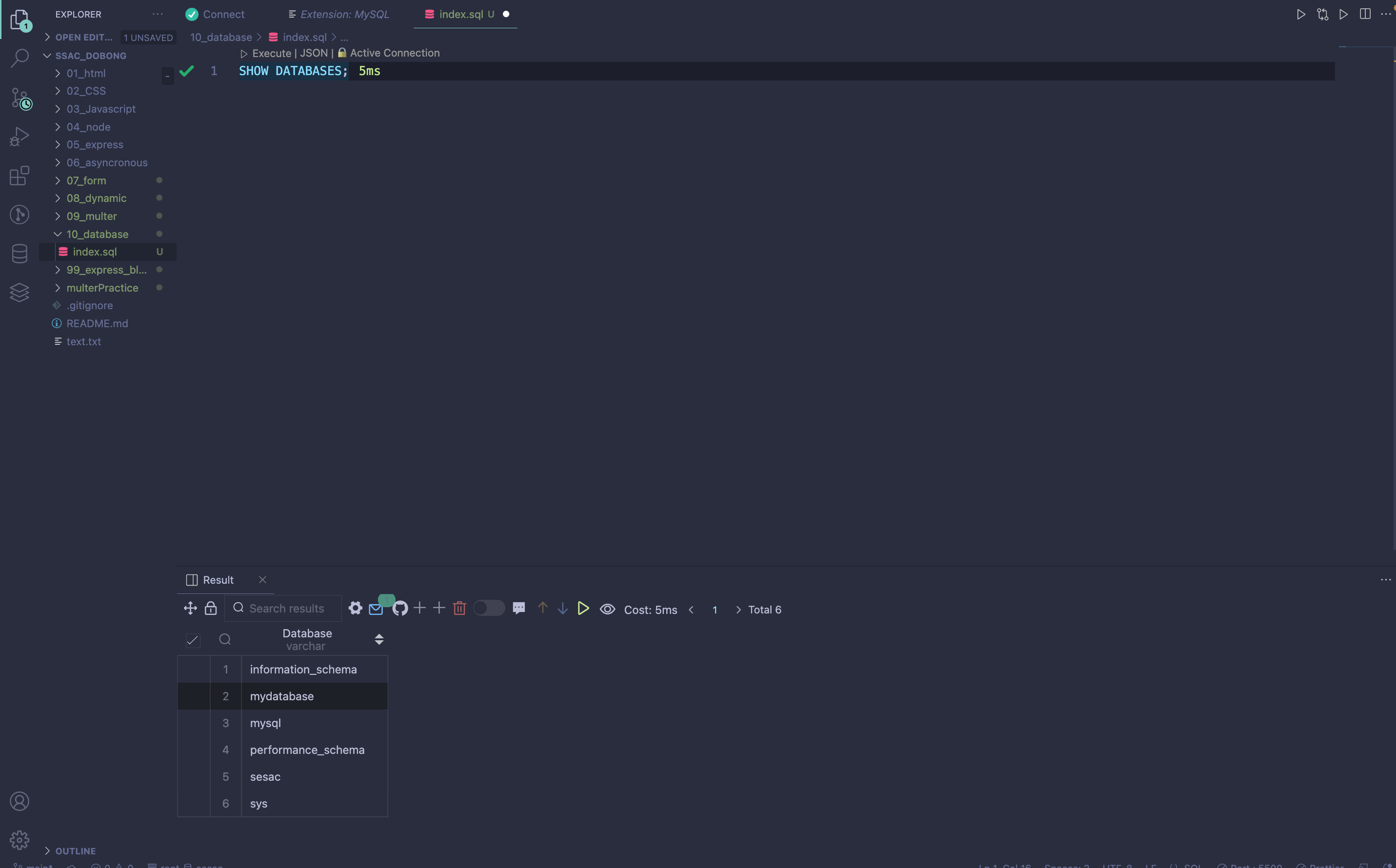 Mysql Vscode Java
